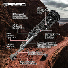 FAPO P3 8-Stage Front 2.5-3.5 in Lift Struts For Nissan Pathfinder 2005-2012 PA192131