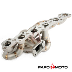 FAPO Equal Length T3 Turbo Manifold for RB20DET RB25DET Skyline R31 R32 R33 R34 GTS GTR 44mm WG Top Mount