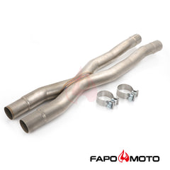 FE748010 2.5 X-Pipe Mid-Pipe compatible with Ford Mustang GT 15-18 S550 Resonator Delete 5.0L Coyote V8