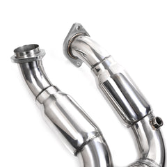FAPO TURBO EXHAUST DOWNPIPE FOR 08-14 BMW 650i X6/X5/5/6/7-SERIES N63B44 4.4 V8
