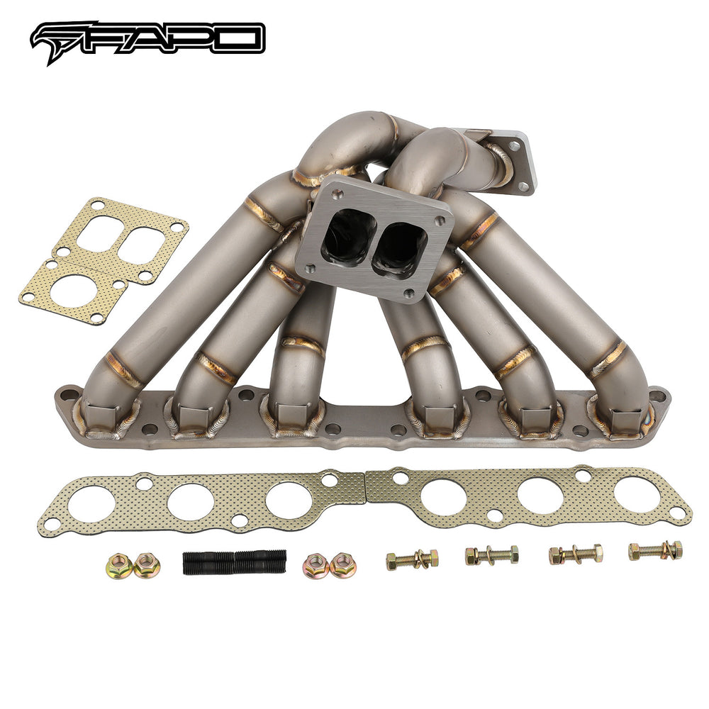 FAPO Single Turbo Manifold for Toyota Supra JZA80 Mk4 Lexus GS300 SC300 IS300 2JZGE T4