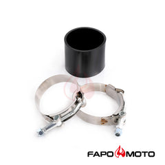 2.5in 63mm Turbo Intercooler Pipe Kit Aluminum Polished Hose Clamp DIY black Universal FE559210