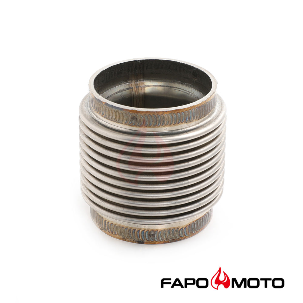 FE902010 Universal 2 ID T304 SS EXHAUST FLEX BELLOWS 2.55 Long Flex Joint Pipe ULTRA STRONG