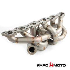 FAPO Equal Length T3 Turbo Manifold for RB20DET RB25DET Skyline R31 R32 R33 R34 GTS GTR 44mm WG Top Mount