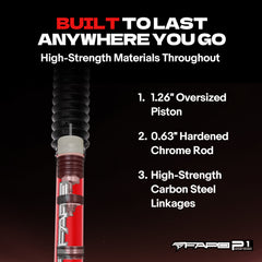 FAPO P1 Rear 0-1 in Lift Shocks for 2005-2021 Nissan Frontier Terra PA292110