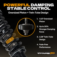 8-Stage Front 3-3.5 in Lift Struts for Toyota Tacoma 2005-2021 P3 PA164330