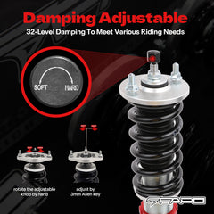 32-Level Damping Coilover for HONDA CIVIC 1988-2000 INTEGRA 1990-2001 PF002420