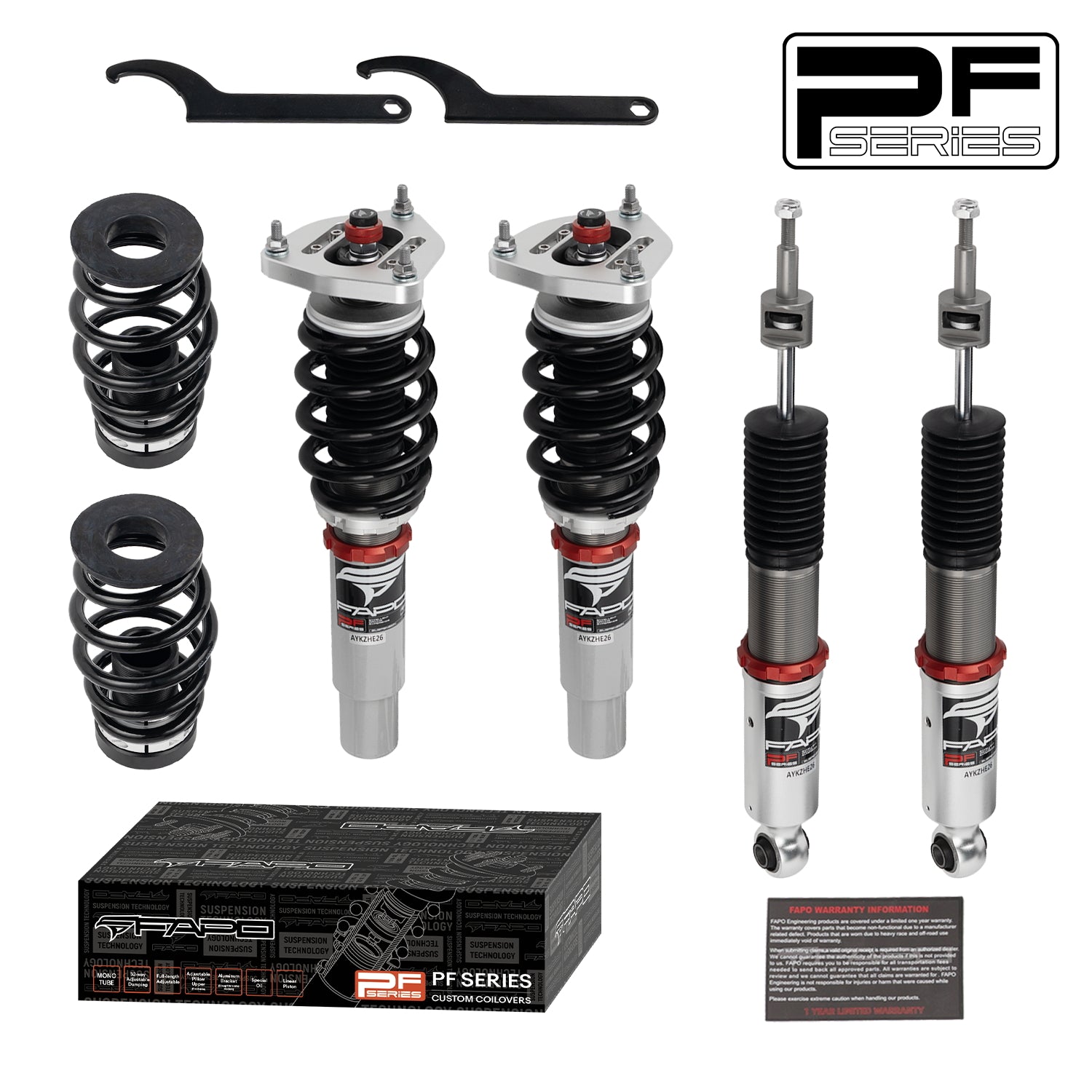 PF004830 PF Coilover for Jetta MK7/A7/MQB 19+ & Golf GTI MK7/A7/MQB 12-20