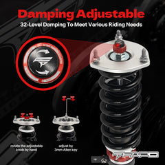 32-Way Adjustable Damping Coilover for Lexus IS200/IS300 1st Gen GXE10/JCE10/SXE10 1999-2005 PF015430