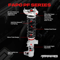 32-Way Adjustable Damping Coilover for Mercedes-Benz C-Class 3rd Gen RWD W204/S204 2007-2014 PF056430