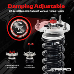 32-Level Damping Coilover for Benz E-Class W124 1986-1998 & Mercedes-Benz 190E 1984-1993 PF066330