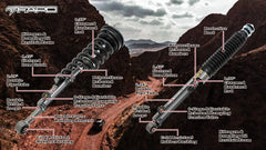 FAPO P3 Off Road 8-Stage Full Set 0-2 in Lift Struts For Toyota Hilux 2006-2025