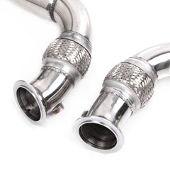 FAPO TURBO EXHAUST DOWNPIPE FOR 08-14 BMW 650i X6/X5/5/6/7-SERIES N63B44 4.4 V8