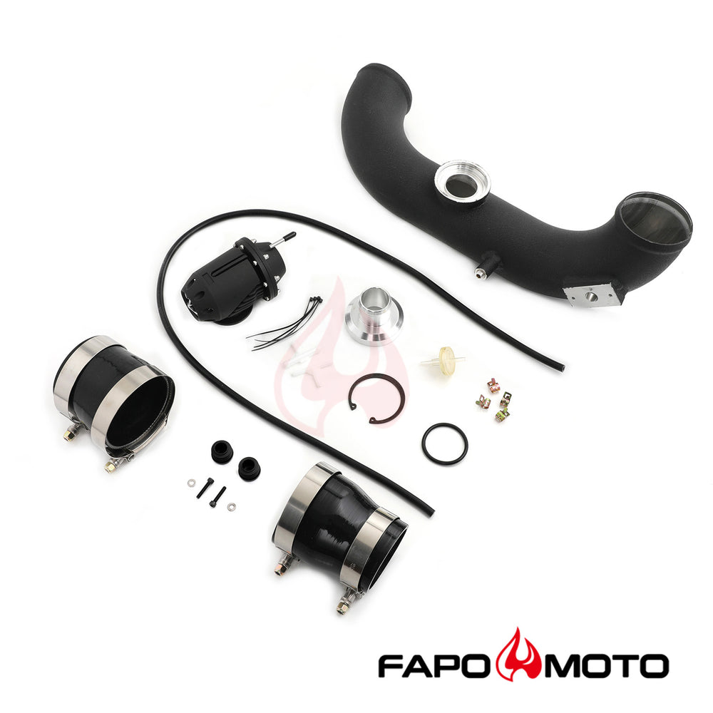 FE591320 FAPO Charge Pipe Kit for BMW N54 135i 335i 335is 1M E82 E88 E90 E92 E93 SSQV BOV BLOW OFF VALVE Intake Hard Pipe Black