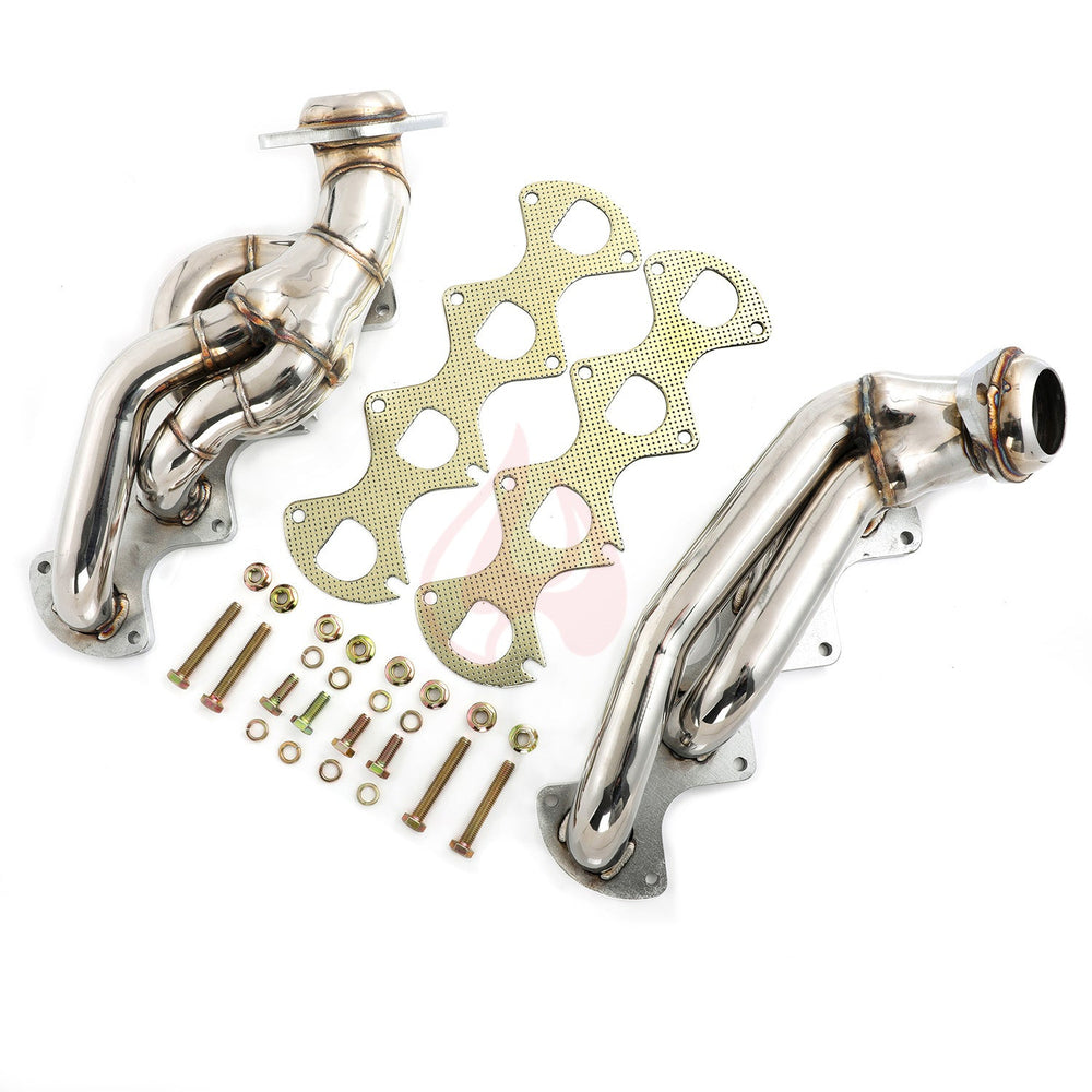 FE696510 FAPO Shorty Headers for 04-10 Ford F150 XL XLT FX4 Lariat King Ranch 5.4L 330 V8
