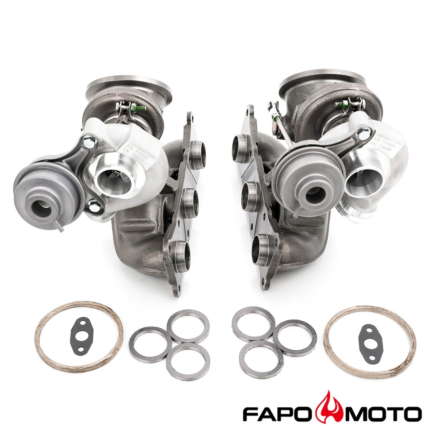 FAPO 500HP Twin Turbos TD03 for BMW N54 535i 135i Z4 X6 740i E60 E82 E89 F71 F01 OE design