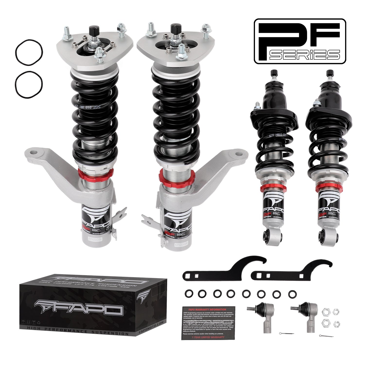 PF002120 PF Coilover for Honda Civic & SI 2001 -2005 EM2 EP3