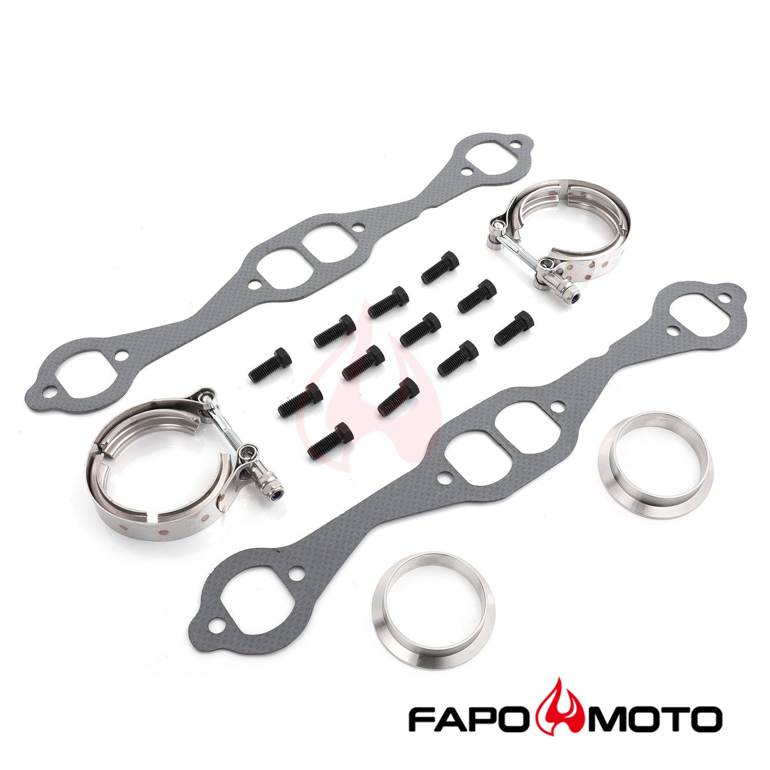FAPO Turbo Headers for Chevy Chevelle Malibu El Camino A-body Small Block V8 El Camino Impala Bel Air Camaro Nova FE640150