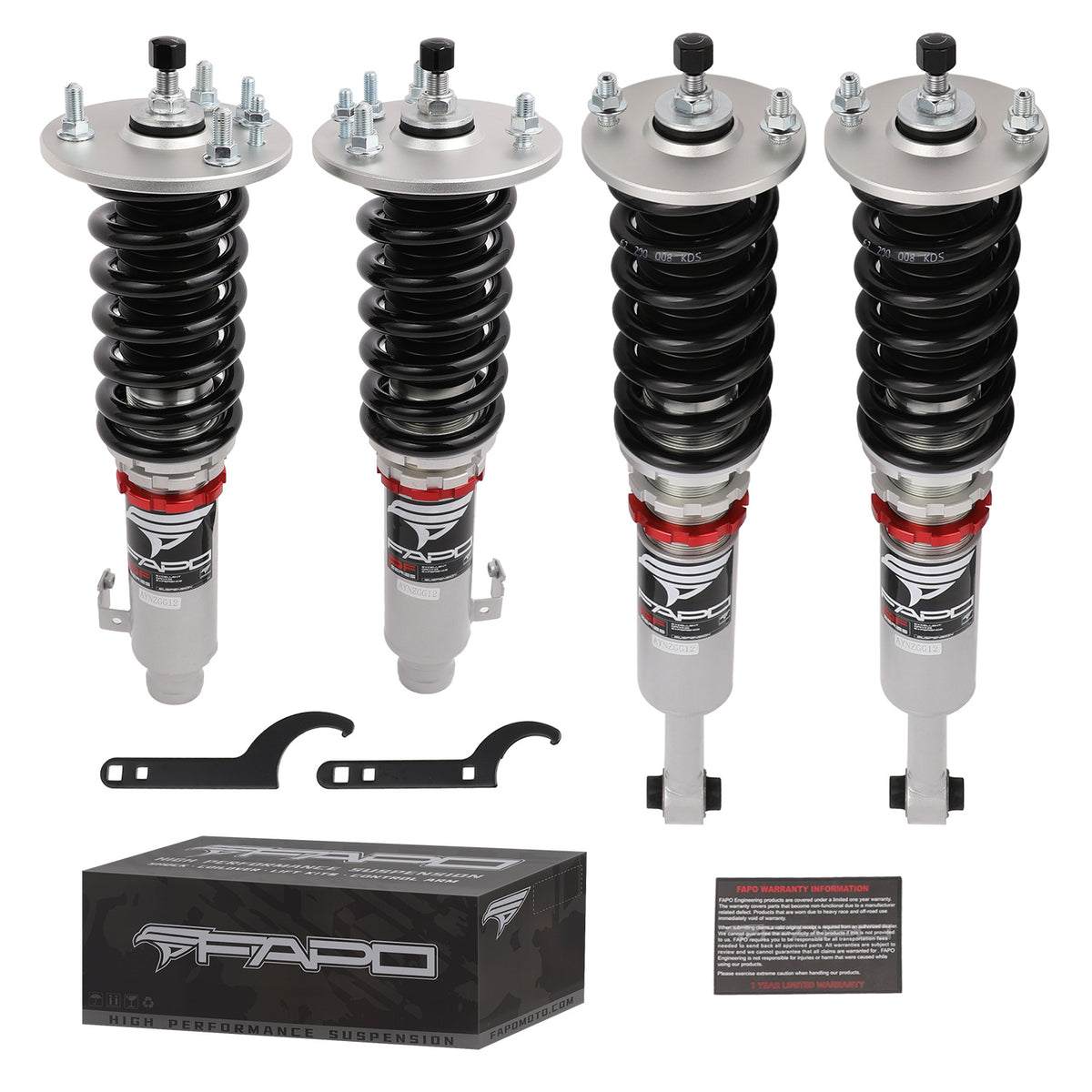 32-Level Damping Coilover For Honda Accord 6th Gen CG/CF 1998-2002 / Acura CL 2nd Gen YA4 2000-2003 / Acura TL 2nd Gen UA4/UA5 1999-2003 PF012120