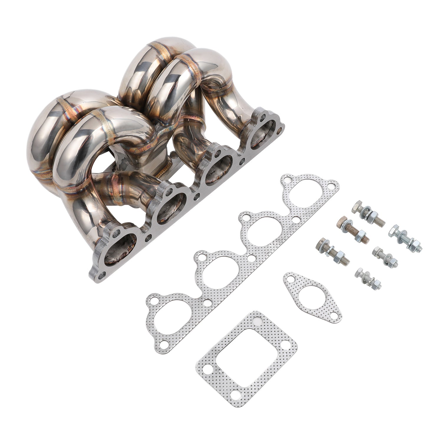 FAPO Turbo Manifold for Honda Civic del Sol CRX D15 D16 SOHC T3 38mm WG Ram Horn