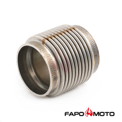 Universal 2  ID T304 SS EXHAUST FLEX BELLOWS 2.55  Long Flex Joint Pipe ULTRA STRONG FE902010