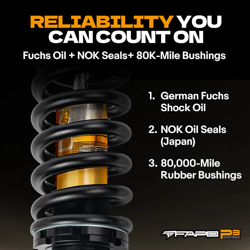 8-Stage Front 0-2 in Lift Shocks for 2014-2020 Ford F-150 -P3 PA167330