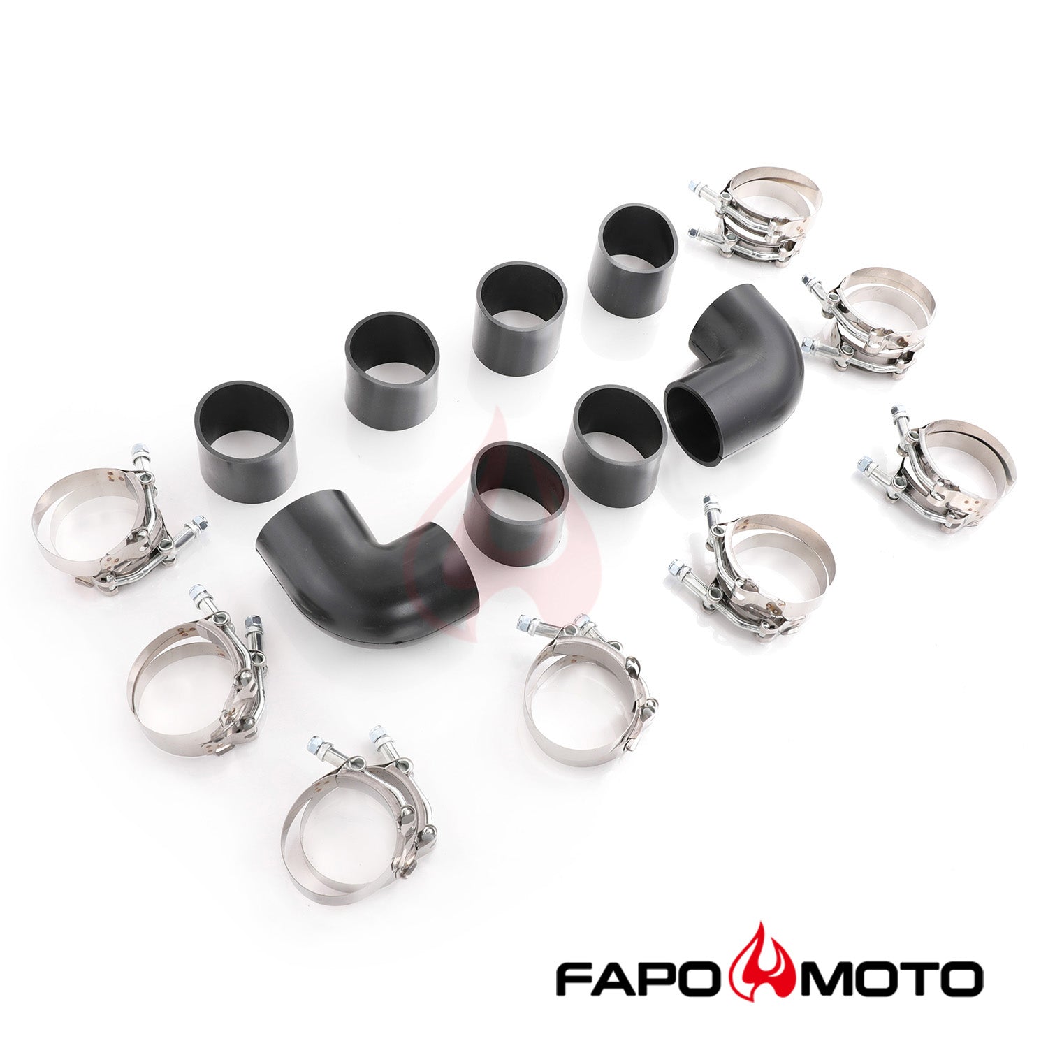 2.5¡±  63mm Turbo Intercooler Pipe Kit Aluminum Polished Hose Clamp DIY black Universal FE559210