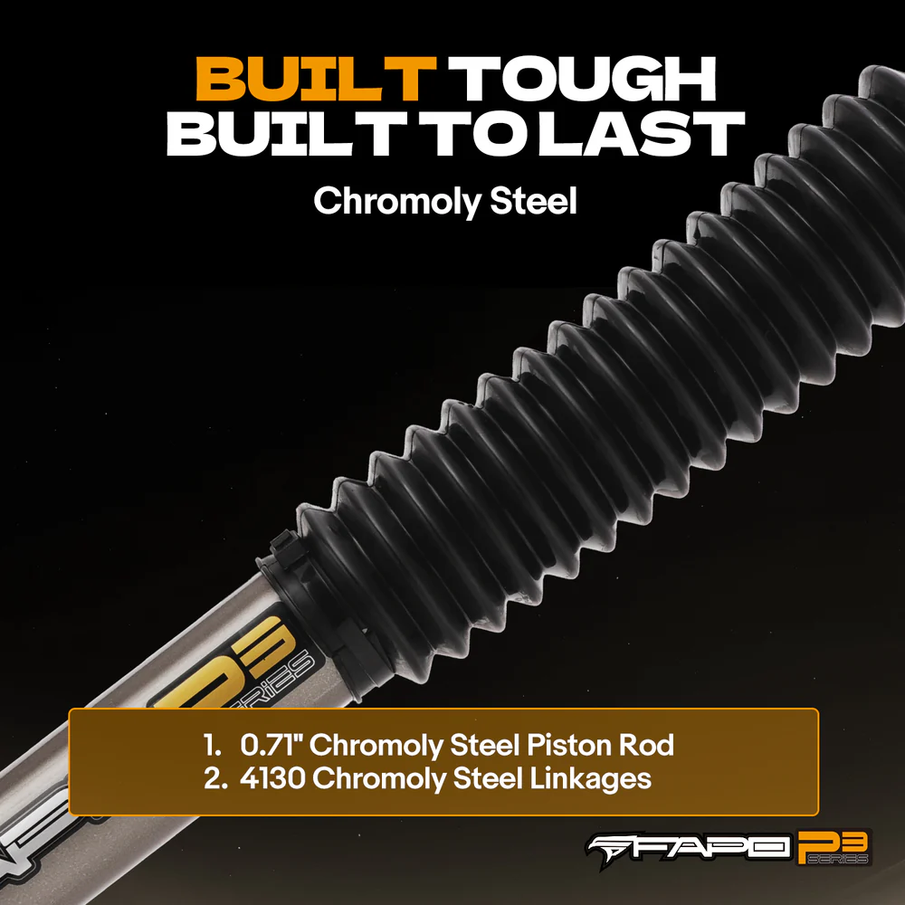 8-Stage Front 3.5-4 in Lift Shocks for 2020-2021 Jeep Gladiator JT -P3 PA391830