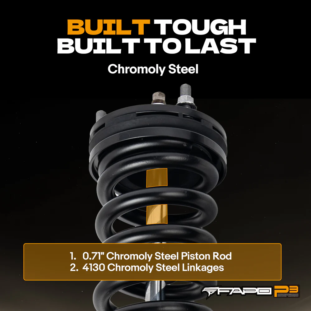 8-Stage Front 0-2 in Lift Shocks for 2014-2020 Ford F-150 -P3 PA167330