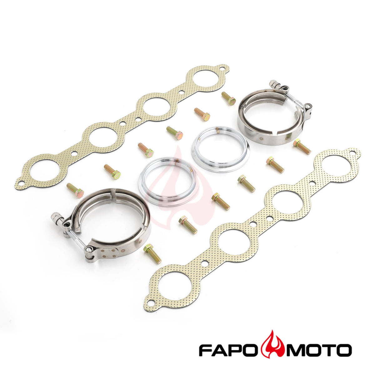 FE687430 Turbo Headers compatible with Chevy GM Small Block LSX LS1 LS6 1-7/8  304SS Up&Forward Camaro Caprice