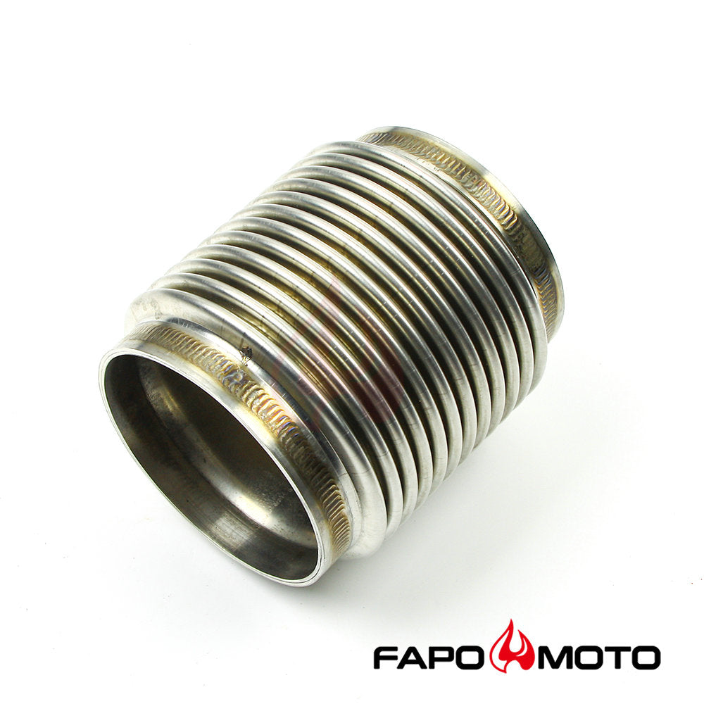 Universal 3  ID 304 STAINLESS EXHAUST FLEX BELLOWS 4  LONG For 3  Pipe ,ULTRA STRONG FE903010