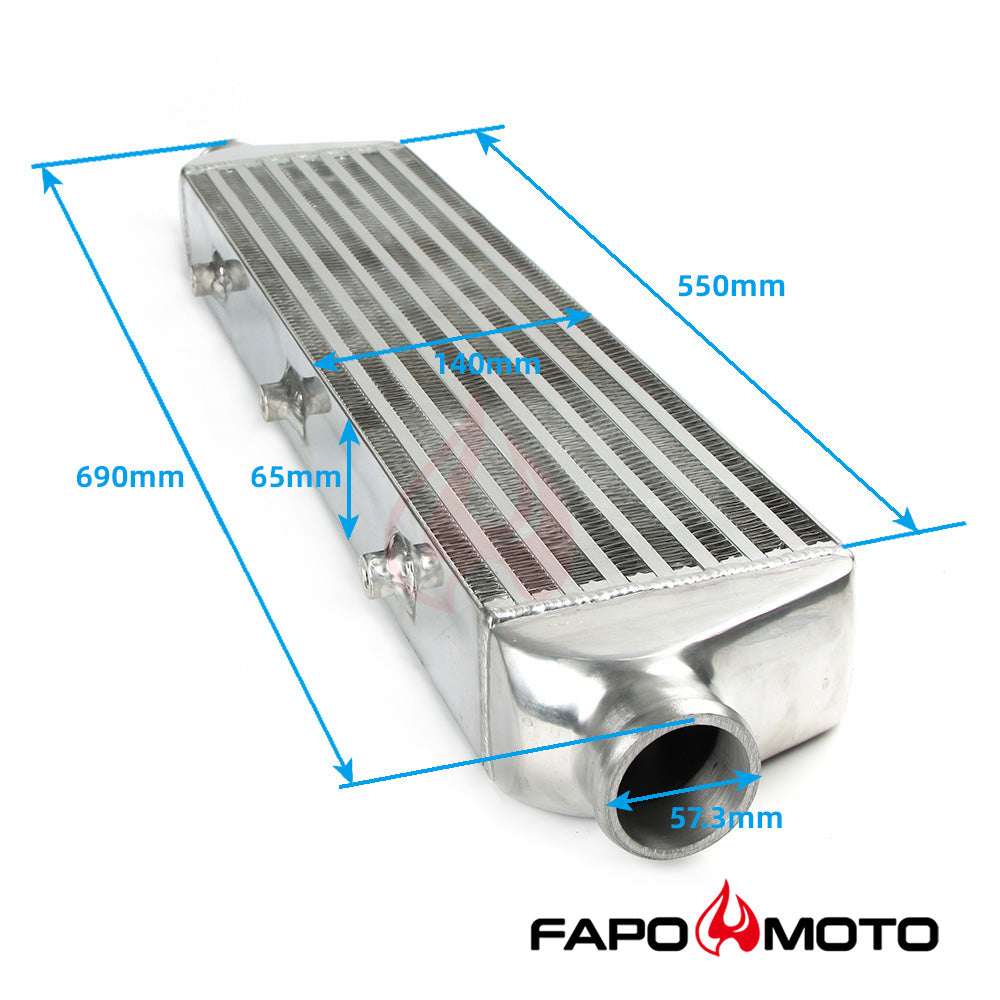 FI500310 FAPO 27 x6 x2.5  FMIC UNIVERSAL ALUMINUM TURBO INTERCOOLER 2.25  IN/OUTLET