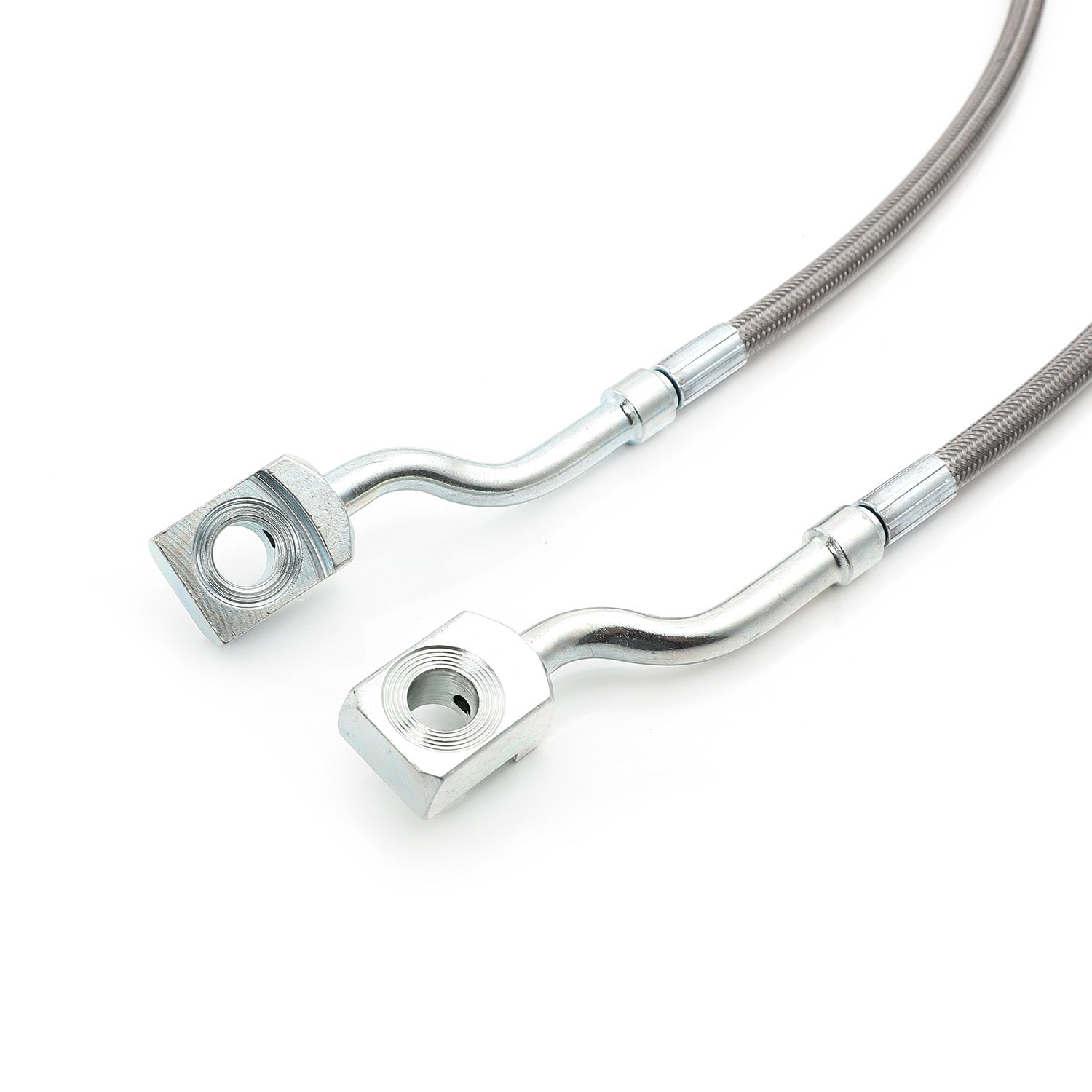 Front Stainless Steel Extended Brake Lines For 07-18 Silverado Sierra 5-7.5"lift