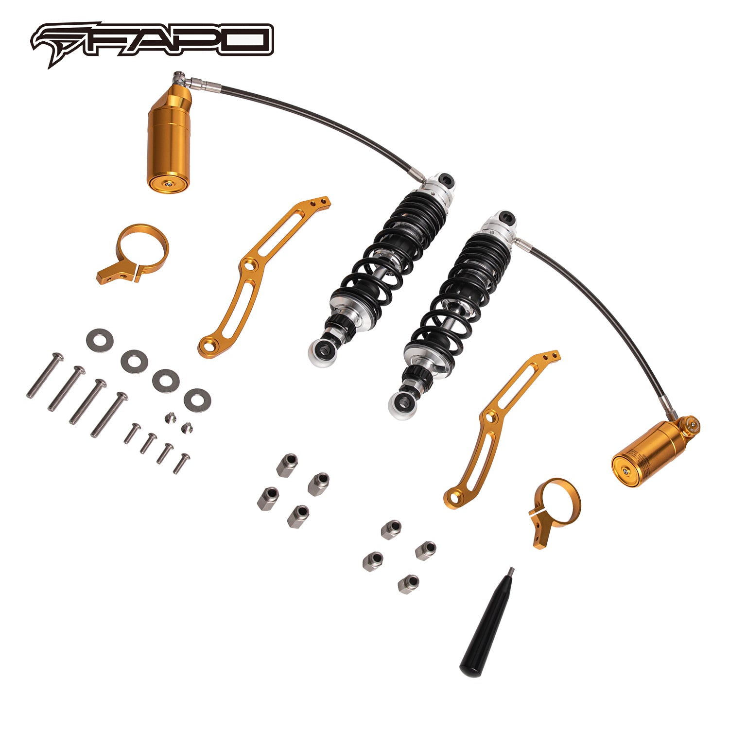 Nitrogen Reservoir Rear Shocks for Harley Davidson FL Models (2014-2023) MA000110