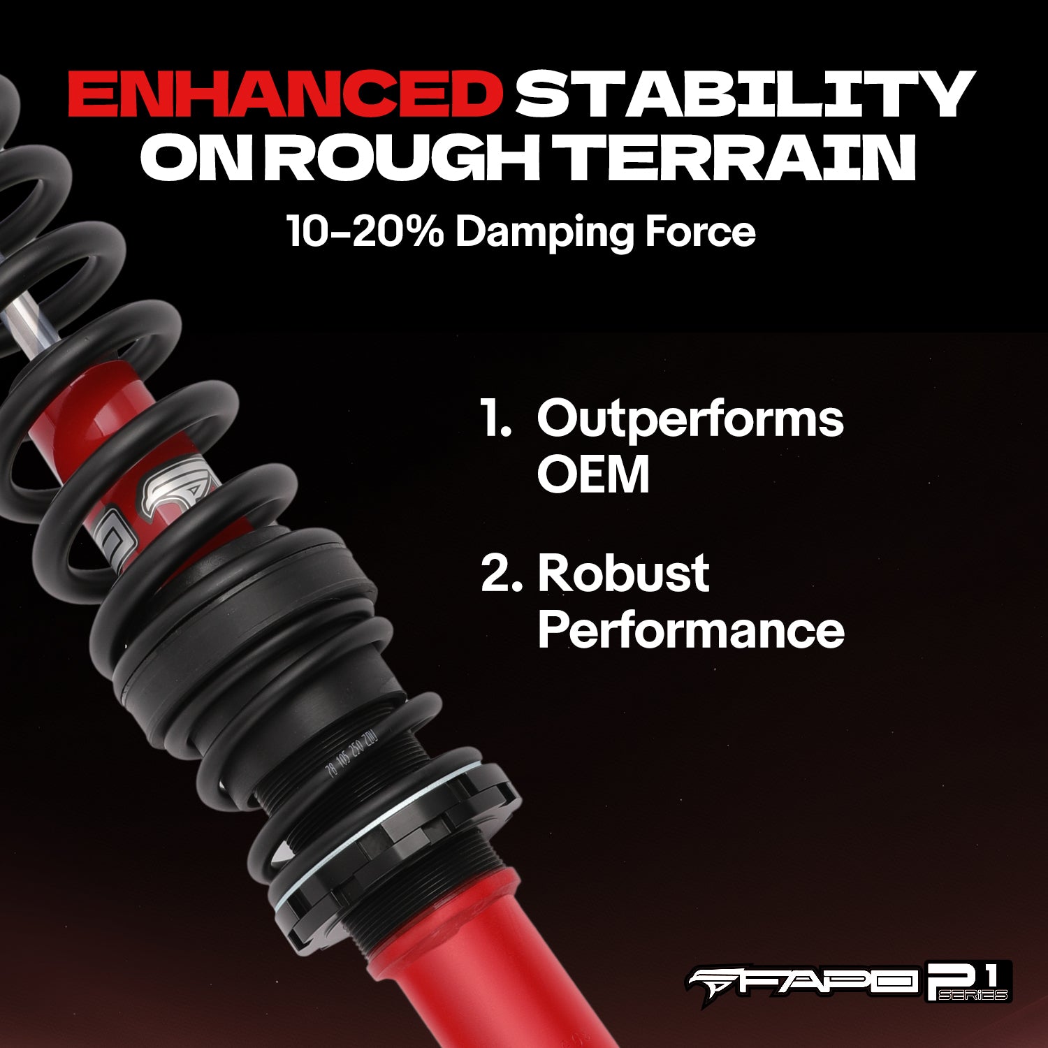 FAPO P1 Full Set 0-2 in Lift Struts for 2003-2021 Toyota Land Cruiser Prado 4Runner FJ Cruiser Hilux Fortuner