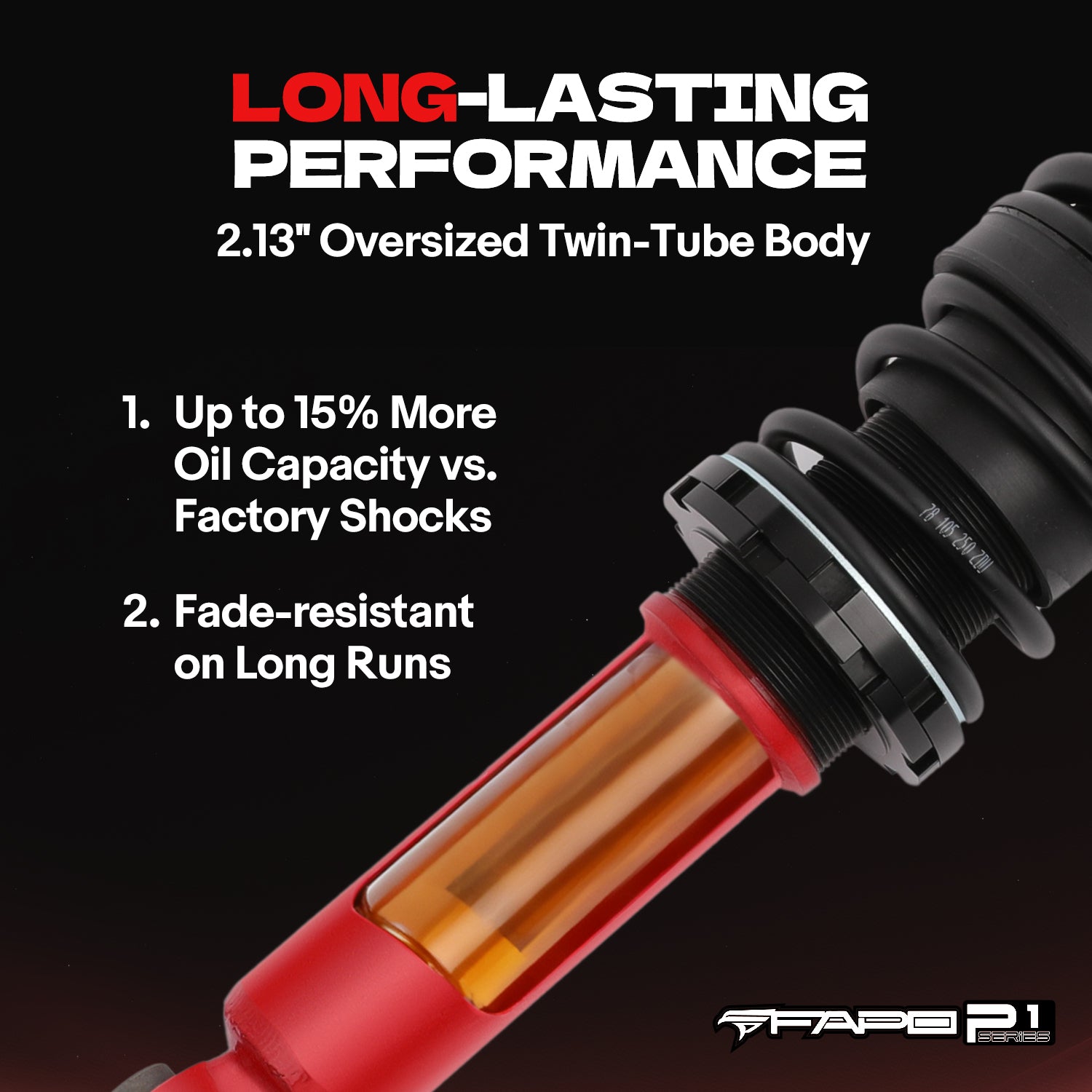 FAPO P1 Full Set 0-2 in Lift Struts for 2003-2021 Toyota Land Cruiser Prado 4Runner FJ Cruiser Hilux Fortuner