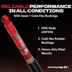 FAPO P1 Rear 2-3.5 in Lift Shocks for 1994-2013 Dodge RAM 2500 3500 PA590512