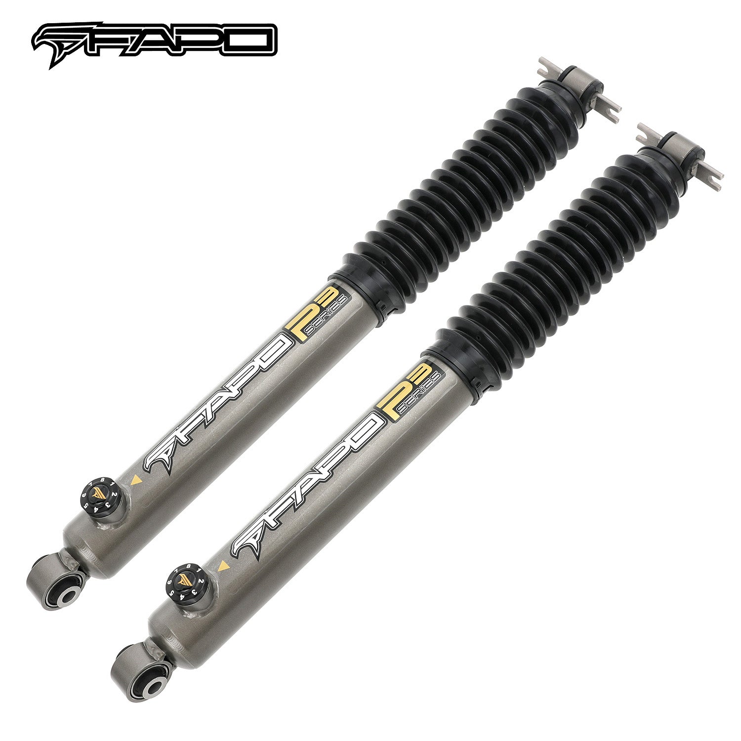 8-Stage Rear 0-2.5 in Lift Shocks for 2007-2018 Jeep Wrangler JK-P3 PA260630