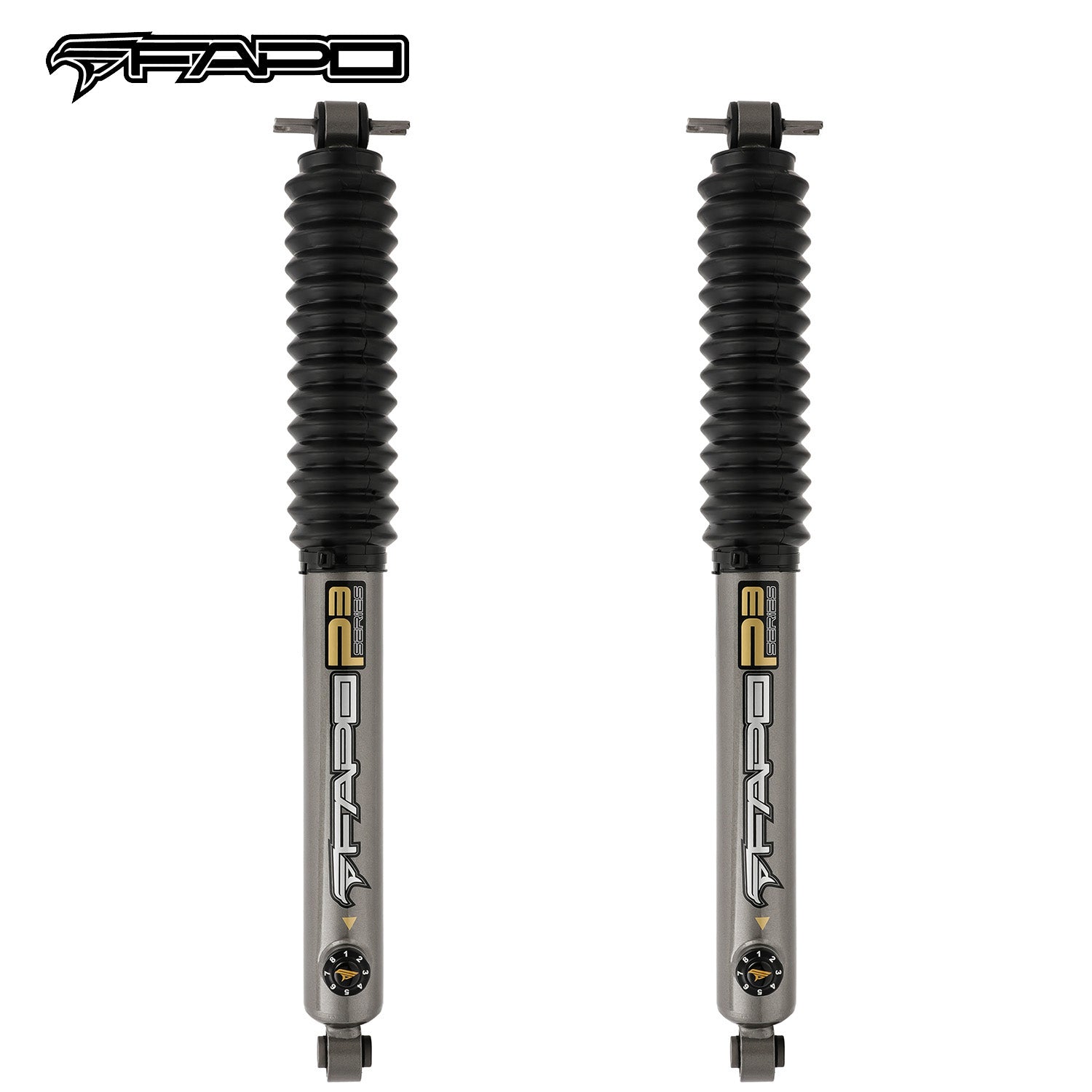 8-Stage Rear 6.5-8 in Lift Shocks for 1997-2006 Jeep Wrangler TJ -P3 PA591631
