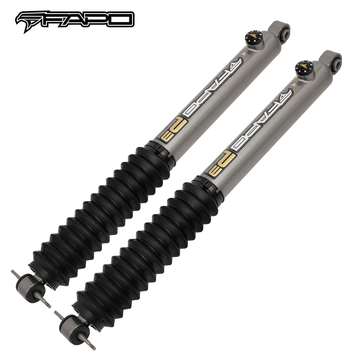 8-Stage Rear 6.5-8 in Lift Shocks for 1997-2006 Jeep Wrangler TJ -P3 PA591631
