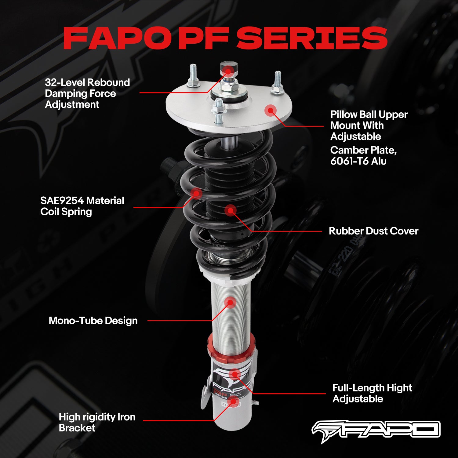 32-Level Damping Coilover for Saab 9-2X 2004-2006 PF000120