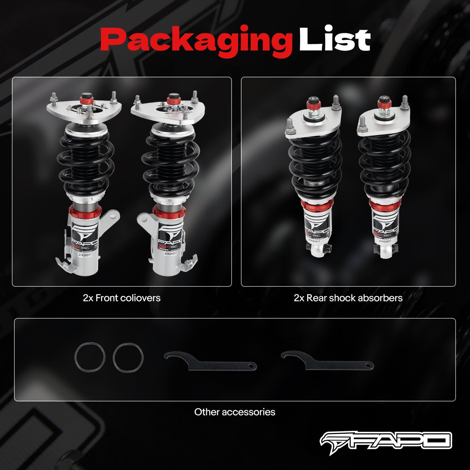 32-Level Damping Coilover for Toyota 86/GT86/FT86 1st Gen ZN6/ZC6 2012-2020 PF000430