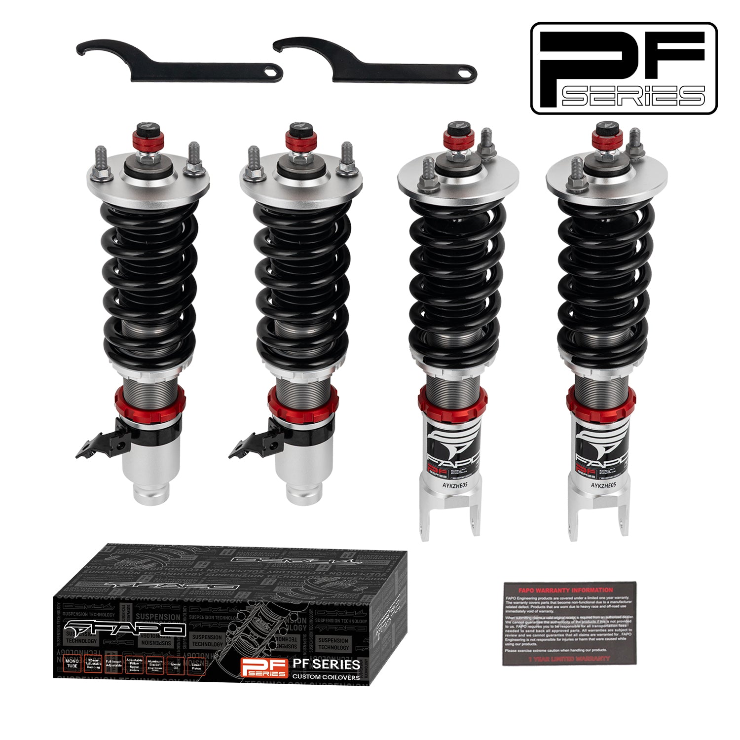 32-Level Damping Coilover For Honda Civic 6th Gen (Rear Fork) EK/EM/DC2/EJ 1996-2000 PF002430