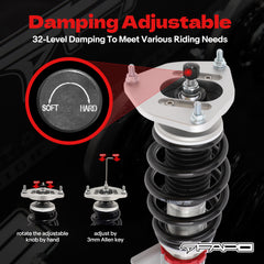32-Level Damping Coilover for Volkswagen Jetta MK5 MK6 FWD 2006-2017 PF004120