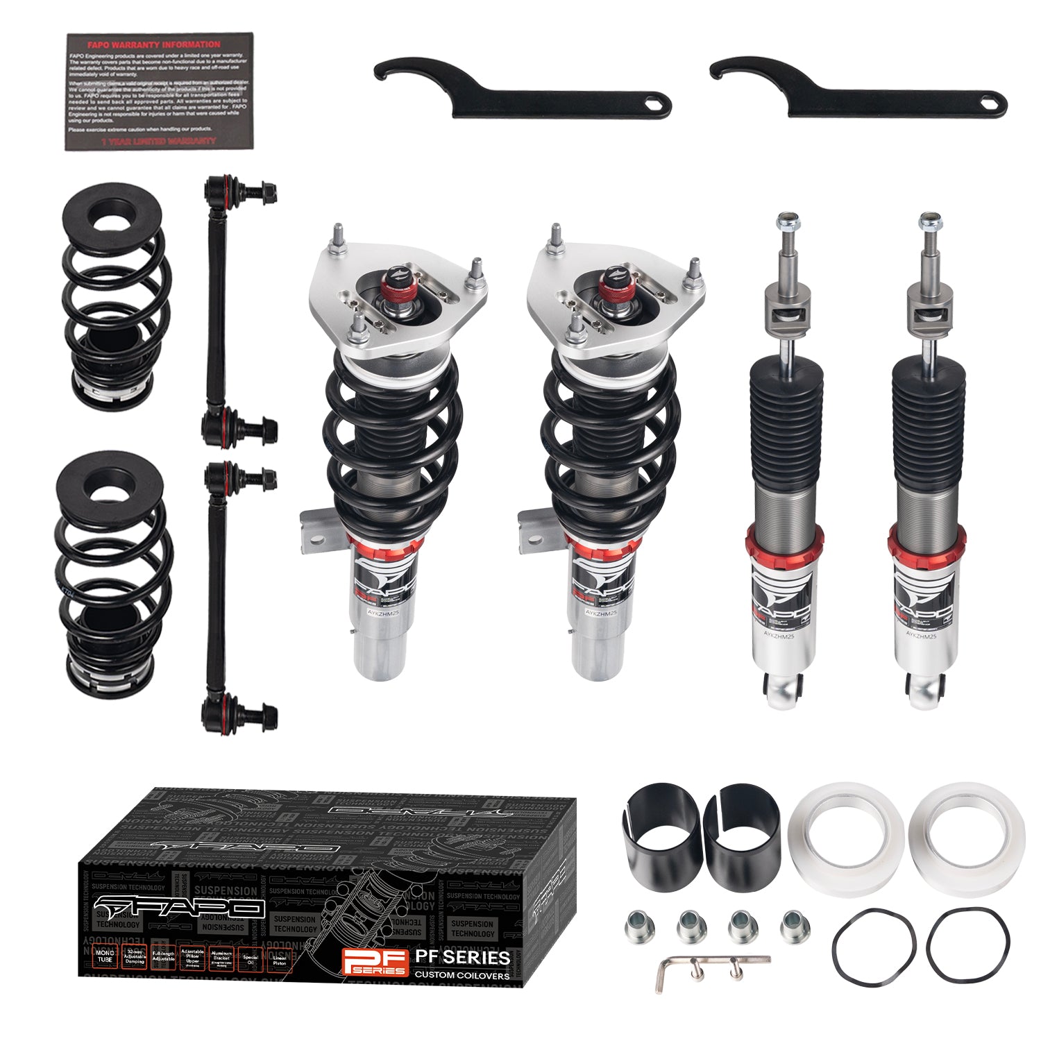 32-Level Damping Coilover for VW MK5/MK6 A5/A6 2003-2019 Golf/ Jetta / Eos / Beetle / Scirocco / Skoda Octavia / Seat Leon PF004130