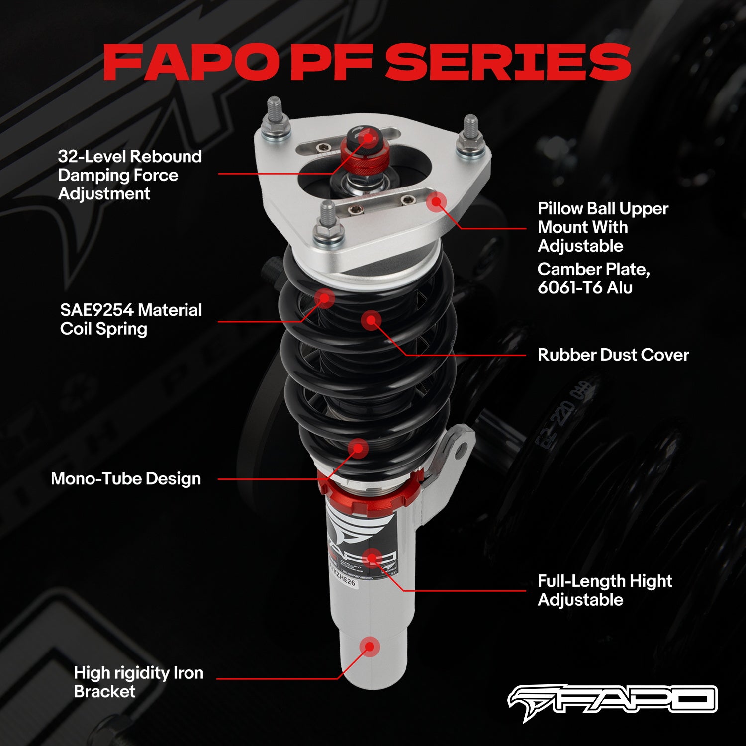 32-Level Damping Coilover for 2012-2015 Honda Civic FG/FB/ FG/FB & Acura ILX DE2 2016-2019 PF002530
