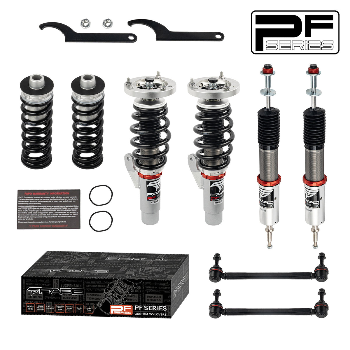 32-Level Damping Coilover For BMW 3 Series 5th Gen E90/E91/E92/E93 2006-2013 PF006430