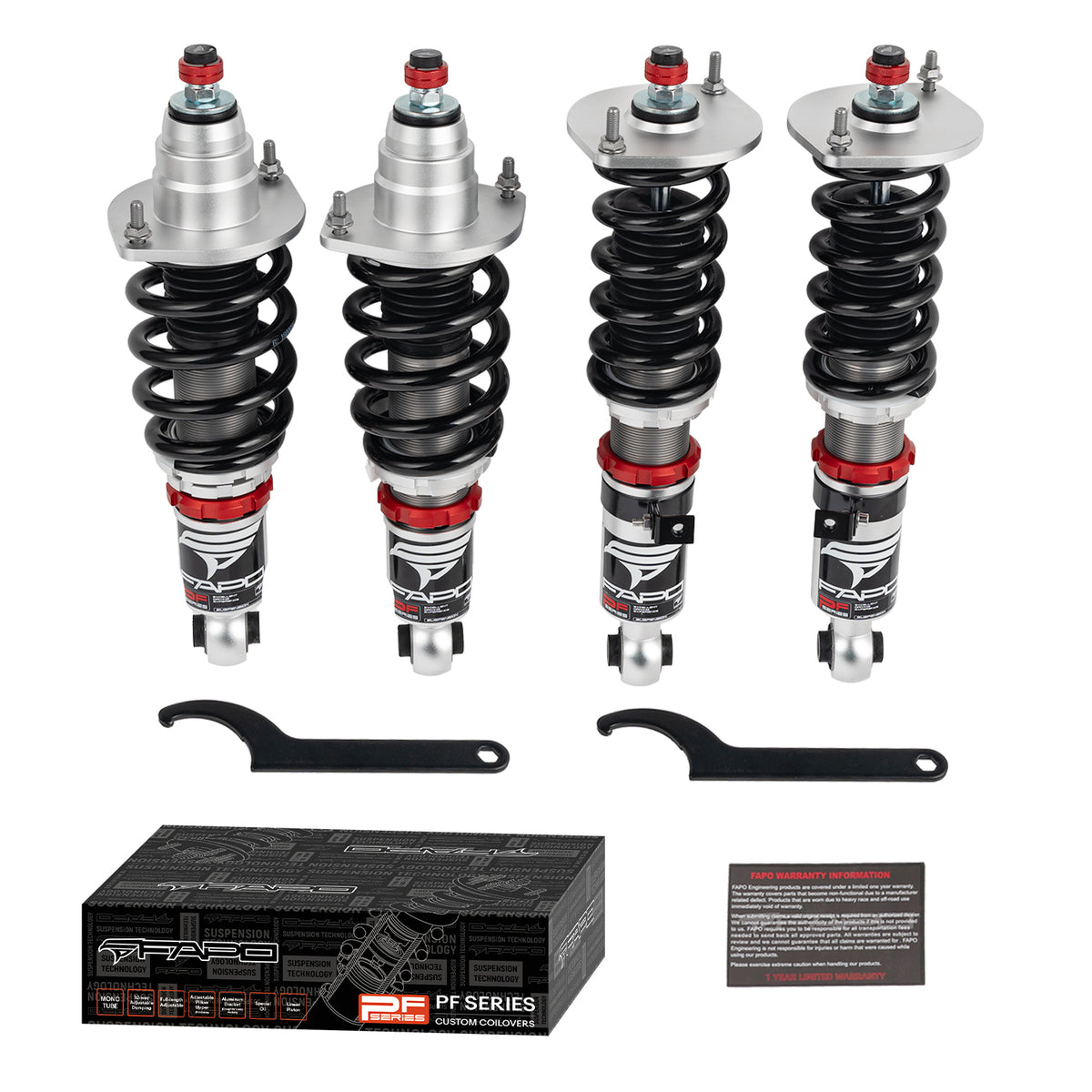32-Level Damping Coilover for 1989-2005 Mazda MX-5 Miata 1st / 2nd Gen NA8C/NB8C PF007330