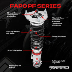 32-Level Damping Coilover for Subaru Outback 2nd Gen 2000-2004 /1998-2004 Subaru Legacy 3rd Gen BE/BH/ Baja BT 2003-2006 PF010420