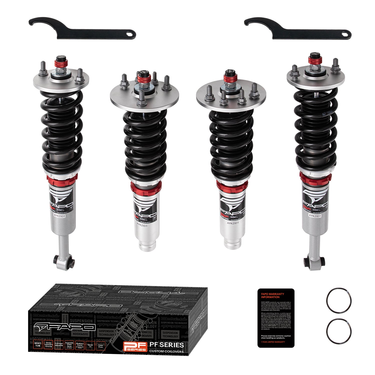32-Level Damping Coilover For Honda Accord 6th Gen CG/CF 1998-2002 / Acura CL 2nd Gen YA4 2000-2003 / Acura TL 2nd Gen UA4/UA5 1999-2003 PF012130
